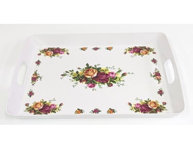 ROYAL ALBERT OLD COUNTRY ROSES MELAMINE SERVING TR...