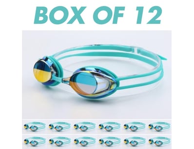 BOX 12 x Aqua Racing/Training Swimming Goggles:  T...