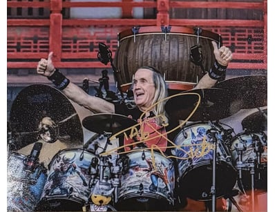 IRON MAIDEN;S NICKO MCBRAIN SIGNED PHOTO

Nicko Mc...