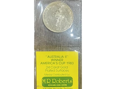 1983 AUSTRALIA CUP WINNER-AMERICAN CUP GOLD PLATED...