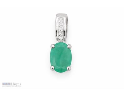 NATURAL ZAMBIAN EMERALD PENDANT ON 925 SILVER - WI...
