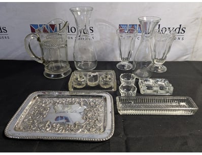 COLLECTION OF GLASSWARE

Includes Small Trinket ...