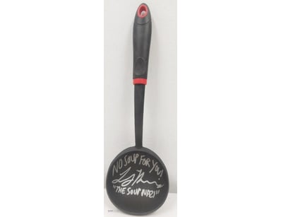 SOUP LADEL SIGNED BY THE SOUP NAZI LARRY THOMAS FR...