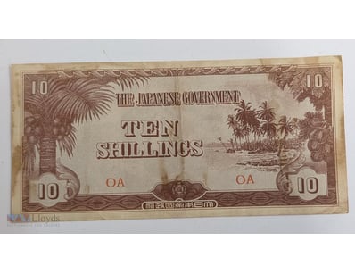 WWII JAPANESE OCCUPATION OF AUSTRALIA 10 SHILLING ...