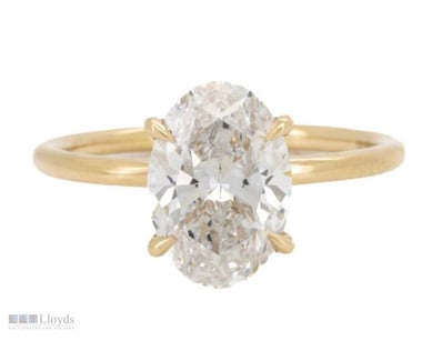 3.31 CARATS 18K YELLOW GOLD DIAMOND SOLITAIRE RING...