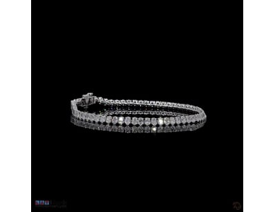 6.18 CT OVAL TENNIS BRACELET IN 18KT WHITE GOLD 

...