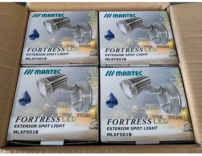 RRP $799.60 BULK LOT - 8 x Martec Fortress LED Ext...