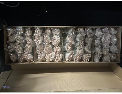 Bulk lot of artificial silk roses in peach/blush t...