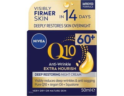 Pack of 3 NIVEA Q10 Anti-Ageing Night Cream (50ml)...
