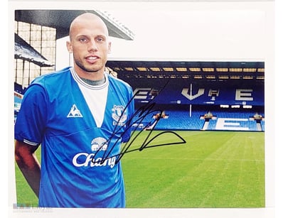 JOHN HEITINGA HAND SIGNED EVERTON FC SOCCER/FOOTBA...