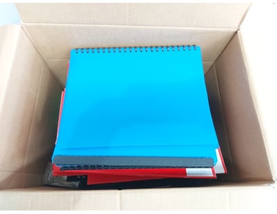 Bulk lot of stationery supplies including spiral-b...