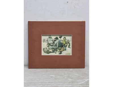 Charming framed artwork by Anton Pieck featuring a...