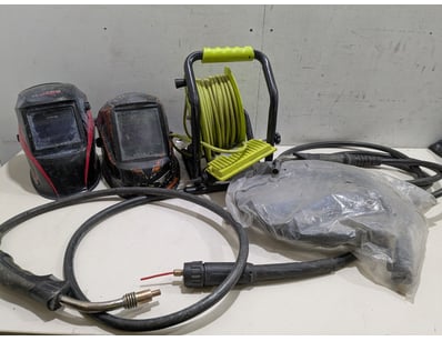 Welding equipment bundle comprising two auto-darke...