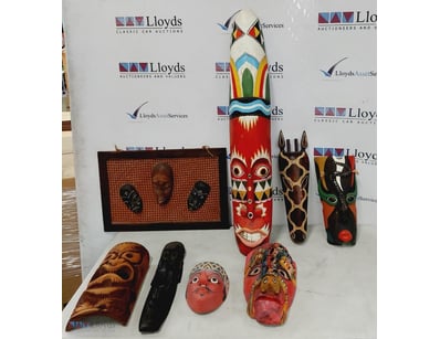 ASSORTED DECORATIVE WOODEN MASKS

Condition: Good ...