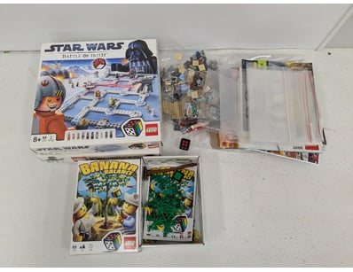 Assorted Lego Pieces / Booklets. Sold as lot

