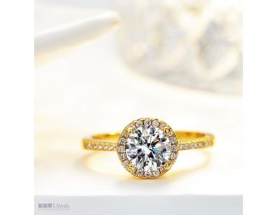 1.0CTW GRA   MOISSANITE RING IN 925 STERLING SILVE...
