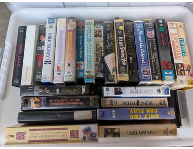 Collection of VHS Tapes Including Moonstruck, Texa...