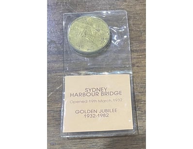 1932-1982 SYDNEY HARBOUR BRIDGE GOLDEN JUBILEE MED...