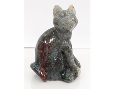BLOODSTONE CRYSTAL CAT FIGURINE

Item Size: Heig...