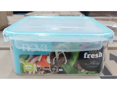 BOX LOT- QTY x6   Bulk lot of 2.4L square food sto...