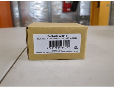 RCA To XLR Line Isolation Unit 10k To 600.

