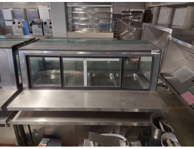 Square Pabble hot food display unit featuring doub...