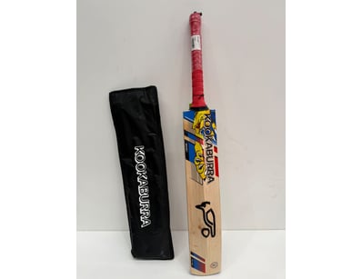 Kookaburra cricket bat in natural wood finish with...
