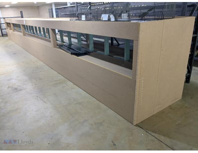 Retail Display Shelving - Gondola style, black ste...