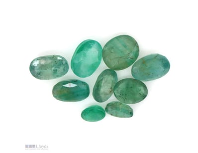 7.72CT TSW X 9 NATURAL EMERALDS     

Oval Faceted...