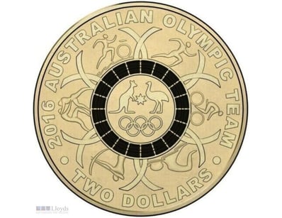 2016 AUSTRALIAN $2 TWO DOLLAR AUST. OLYMPIC TEAM B...