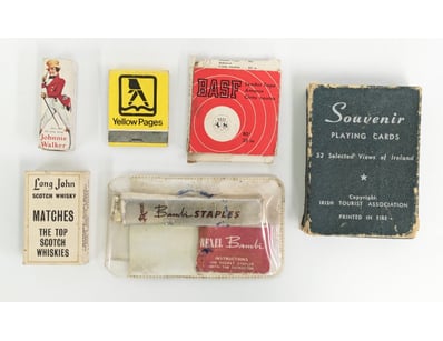 VINTAGE SOUVENIR PLAYING CARDS AND VINTAGE MATCHES...