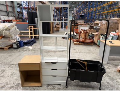 Assorted Furniture, including a handing frame on w...