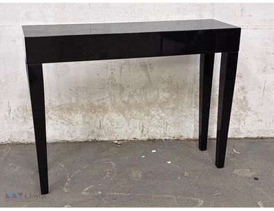 Side table, black gloss, 77cm H x 100cm W x 30cm D...