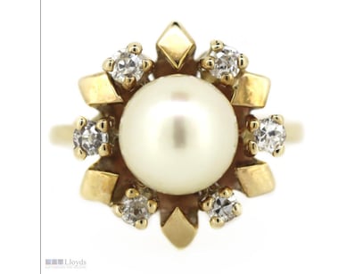 9K YELLOW GOLD, CREAM CULTURED SOUTH SEA PEARL AND...