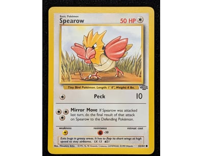 SPEAROW POKÉMON TRADING CARD - BASE SET #62/64

...