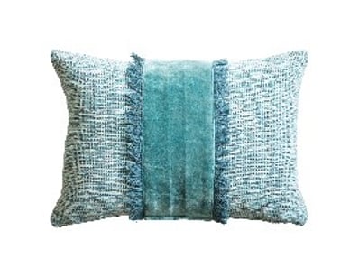 RRP: $1,079.95, Ariel Embellished Fringe Teal Cush...