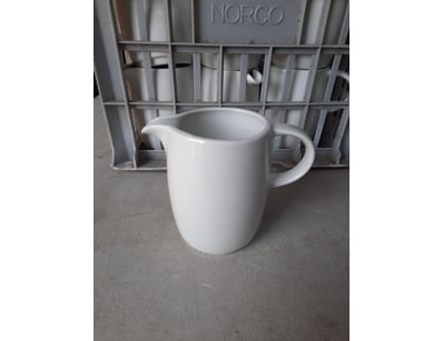 Milk jugs, white finish.

SOLD AS LOT.

