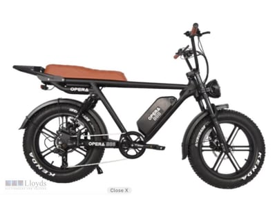 <b>REVER Opera 1000W Electric Bike - Black - Brand...