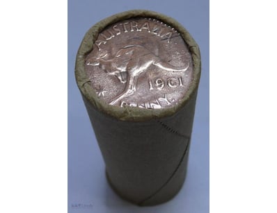 ROLL OF 1961 QEII, AUSTRALIAN PENNY (50X CIRCULATE...