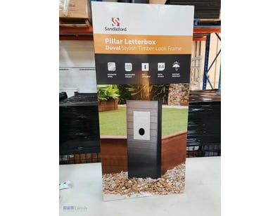 Sandleford pillar letterbox, duval stylish timber ...