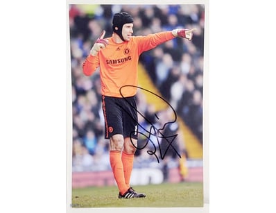 PETR ČECH HAND SIGNED CHELSEA FC SOCCER/FOOTBALL P...