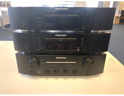 Marantz premium audio component stack comprising t...