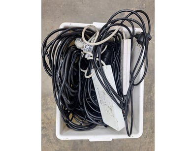 Various 240v Power And Extension Cords, Power Boar...