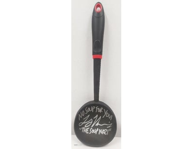 SOUP LADEL SIGNED BY THE SOUP NAZI LARRY THOMAS FR...