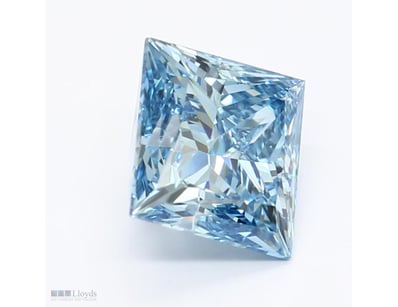 2.63 CARAT PRINCESS CUT DIAMOND FANCY VIVID BLUE /...