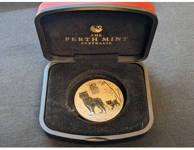 THE PERTH MINT 2022 TIGER YEAR LUNAR SERIES SILVER...