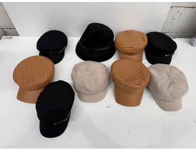 Curated collection of 9vintage caps and hats in as...