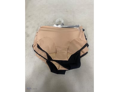 Range of women’s high brief underwear. Tan and bla...
