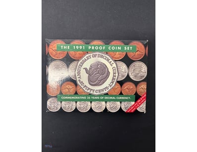 ROYAL AUSTRALIAN MINT 1991 PROOF COIN SET - 25 YEA...
