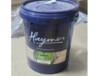 Haymes paint, new life, premium exterior low sheen...